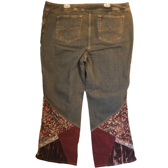 Faded Glory Y2k Patchwork Jeans Size 24W - Picture 10 of 10